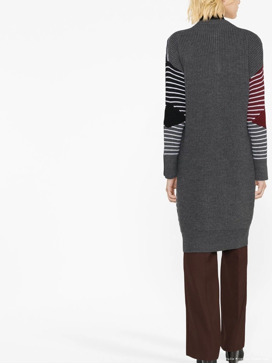 Affordable virgin S Women Stella cardi-coat striped by S wool McCartney 3D 0629